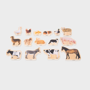 tickit Wooden Domestic Animal Blocks -   