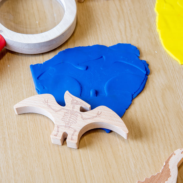 tickit Wooden Dinosaur Blocks -   