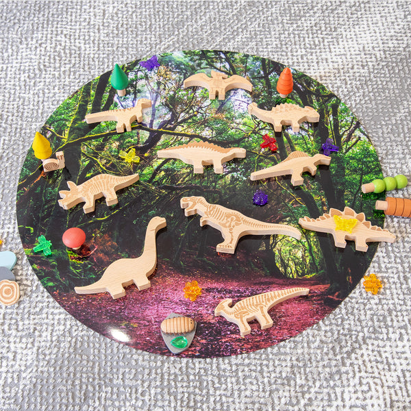 tickit Wooden Dinosaur Blocks -   